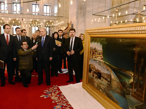 A Historic Painting in Fatih Mosque Restored at the Çankaya Presidential Palace